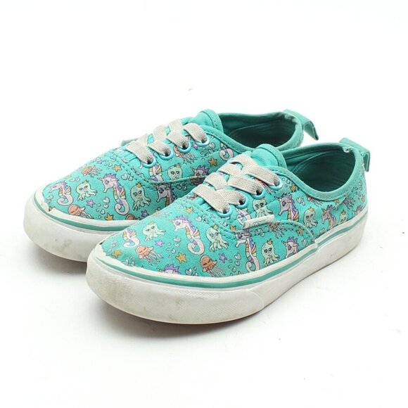 Vans Little Girls Green Lace Up Sneakers - Picture 4 of 11